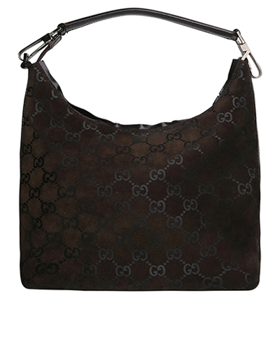 Gucci GG Suede Handbag, front view